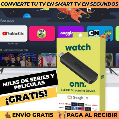 Convertidor Smart TV de Google con Control (Incluye XUPER TV)