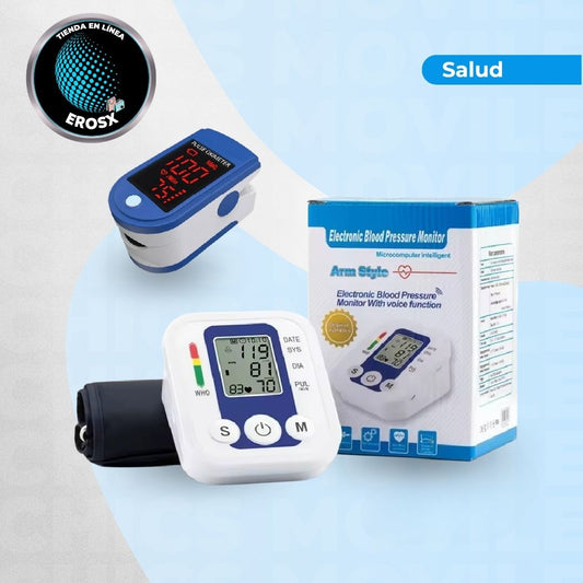 Combo: Tensiómetro Digital + Oxímetro de Pulso