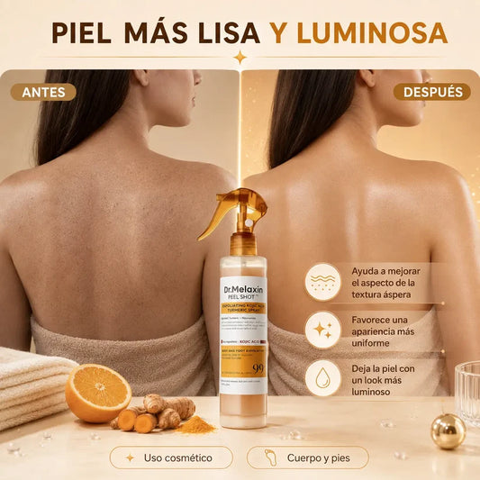 Dr. Melaxin Spray Exfoliante Peel Shot™: Piel Suave y Uniforme en pocos días