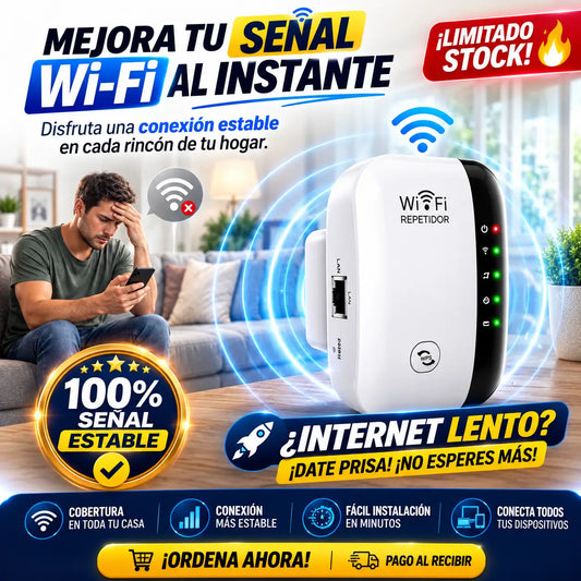 Repetidor WiFi Hogar: Señal Amplia y Estable en Toda la Casa