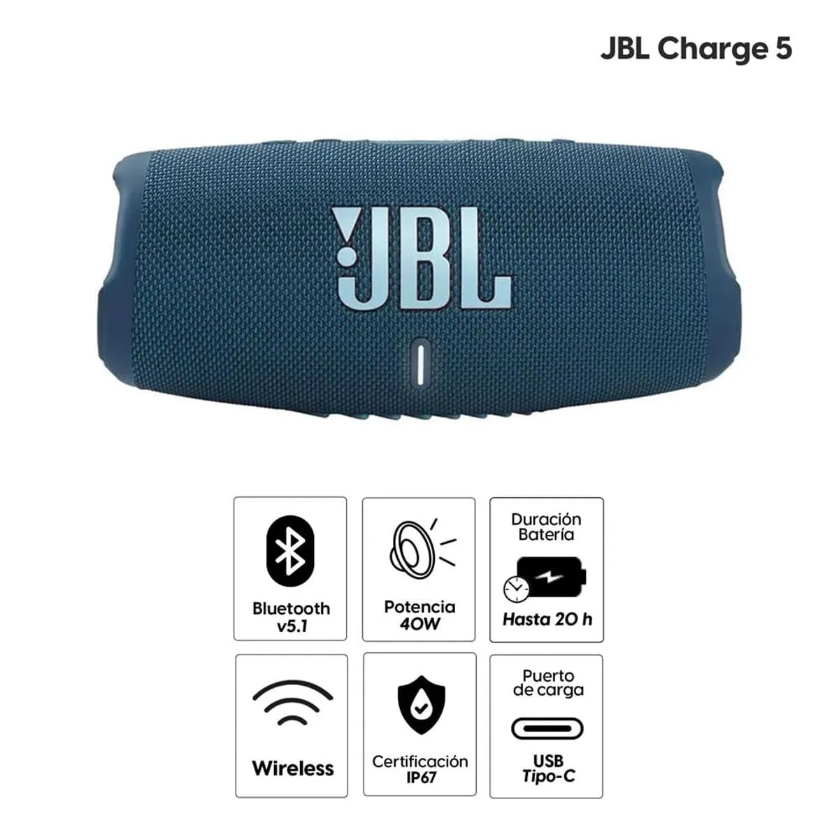Parlante JBL Charge 5: Sonido Superior 🎶