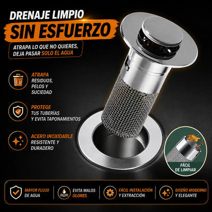 Combo x2 Tapón Filtro Acero Inoxidable DuoBlock Steel®