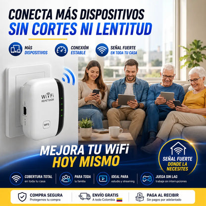 Repetidor WiFi Hogar: Señal Amplía y Estable en Toda la Casa