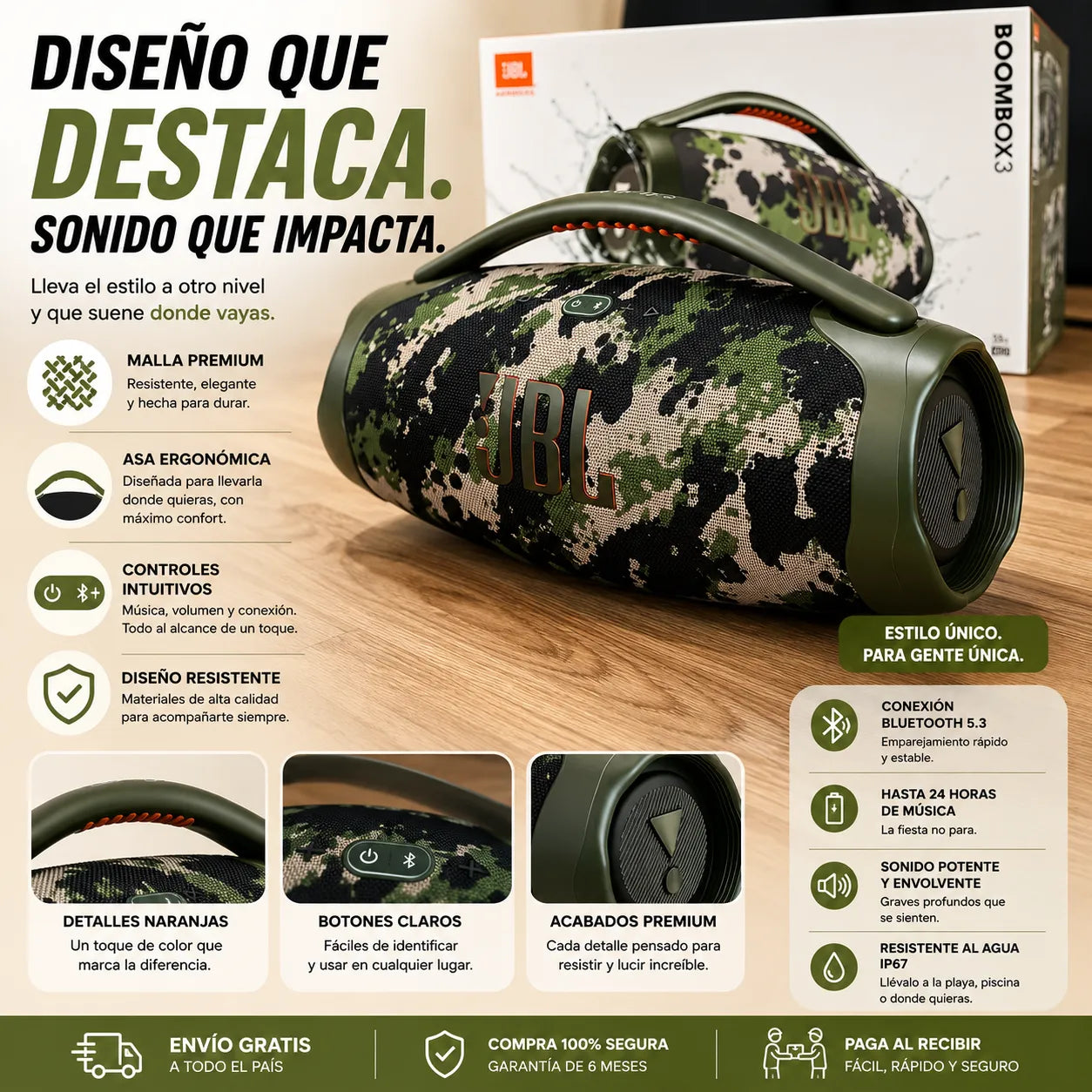 Parlante JBL Boombox 3: Sonido Superior 🎶