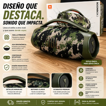 Parlante JBL Boombox 3: Sonido Superior 🎶