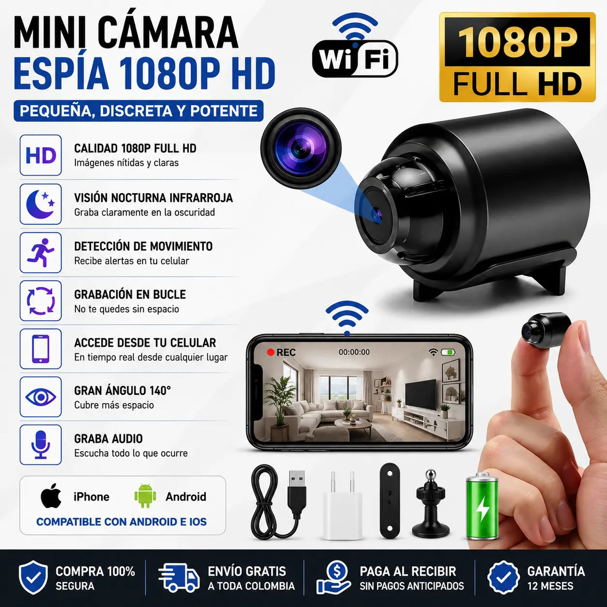 Mini Cámara Espía: Descubre la VERDAD 📹👀