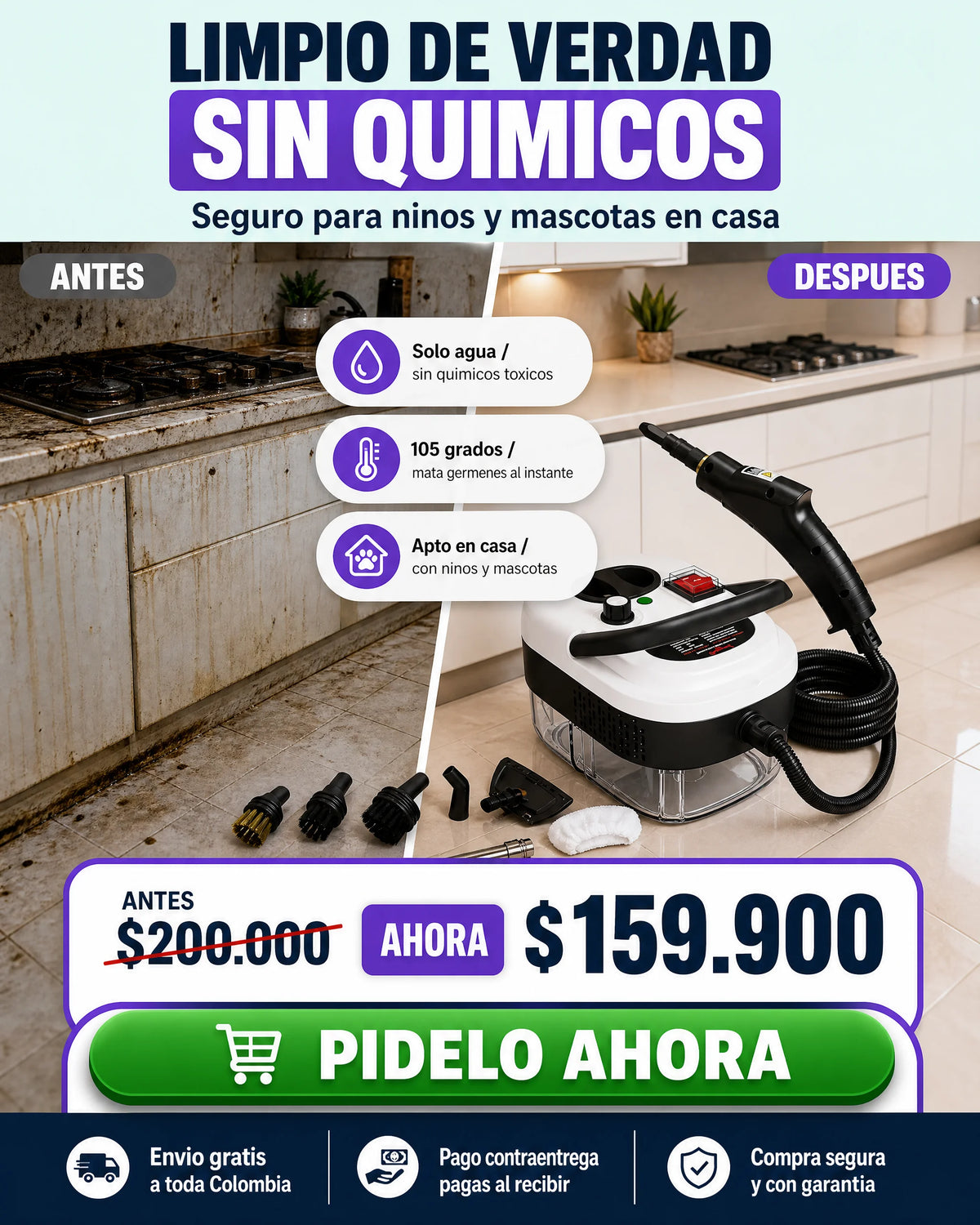 Limpiador a Vapor Presurizado