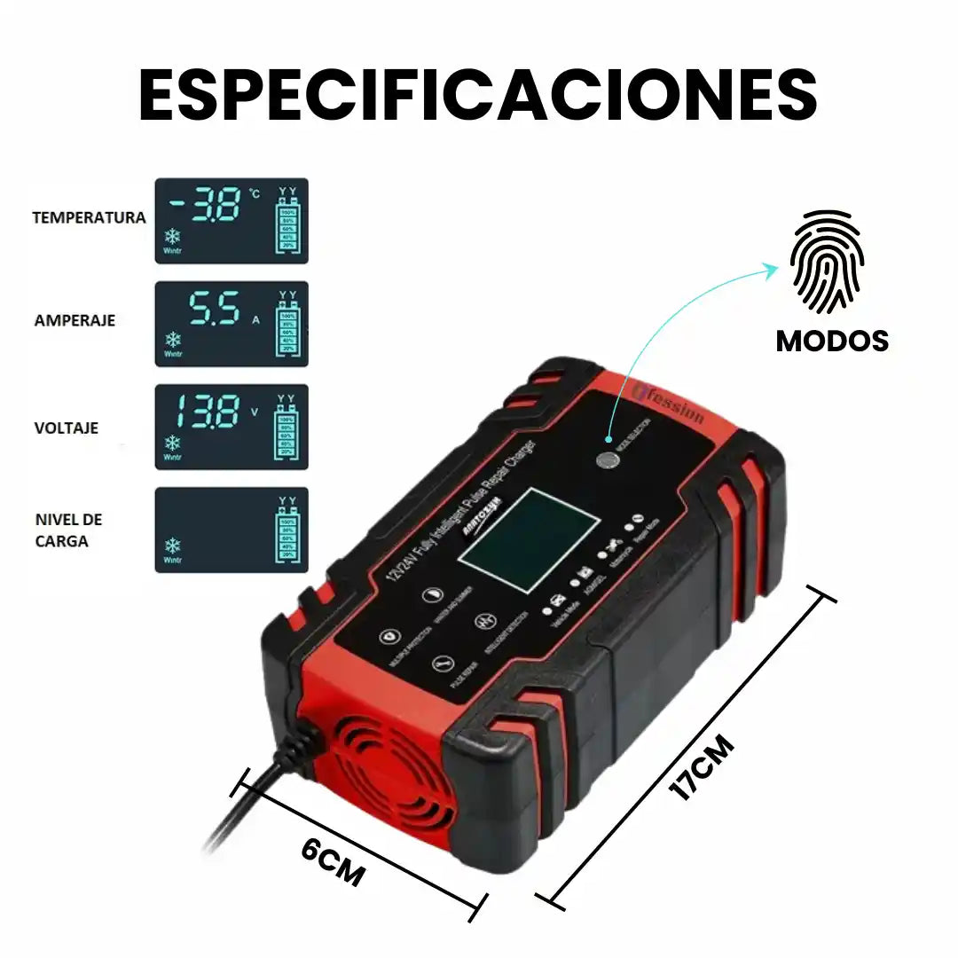 Cargador e Iniciador de Batería Carro y Moto