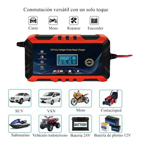 Cargador e Iniciador de Batería Carro y Moto