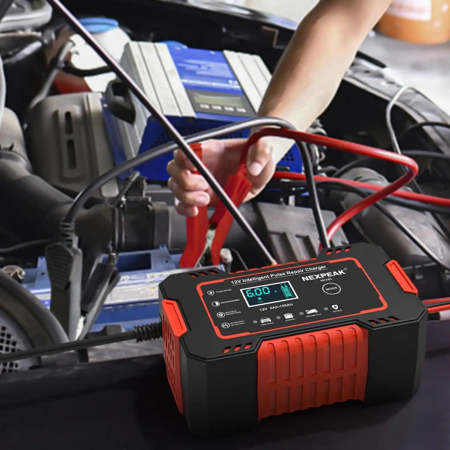 Cargador e Iniciador de Batería Carro y Moto