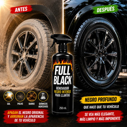 Full Black: Renovador Negro Intenso para Llantas 🔥🏍️🚘