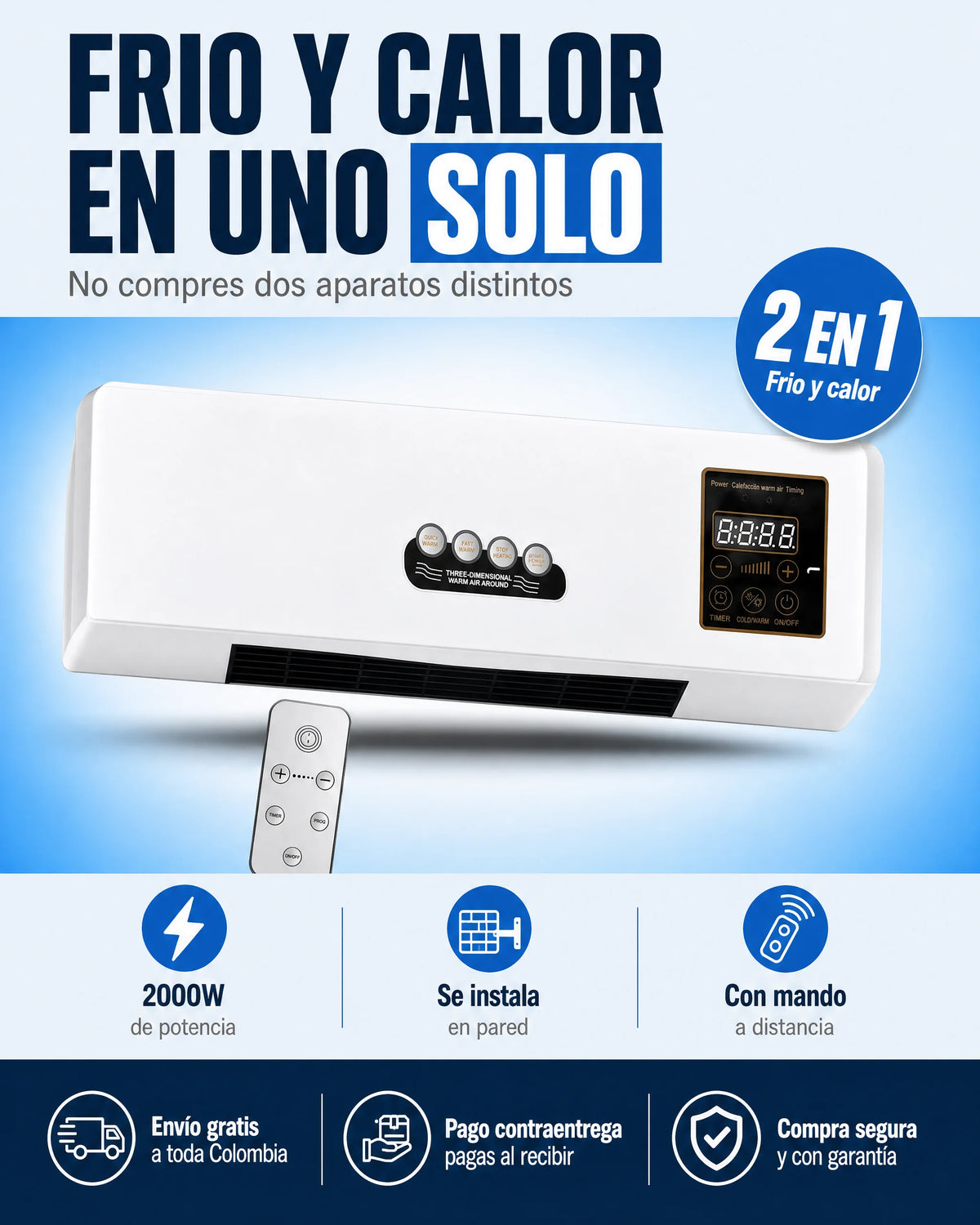 Aire Acondicionado Portatil Frio y Calor
