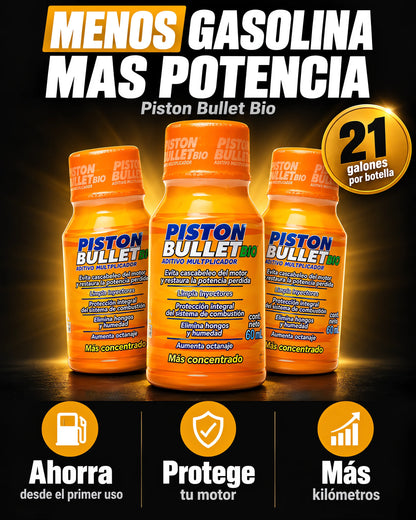 🔥 Combo x3 Piston Bullet Bio: Ahorra Gasolina en Cada Tanqueada