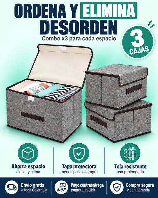 Combo x3 Cajas Organizadoras