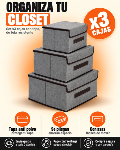 Combo x3 Cajas Organizadoras