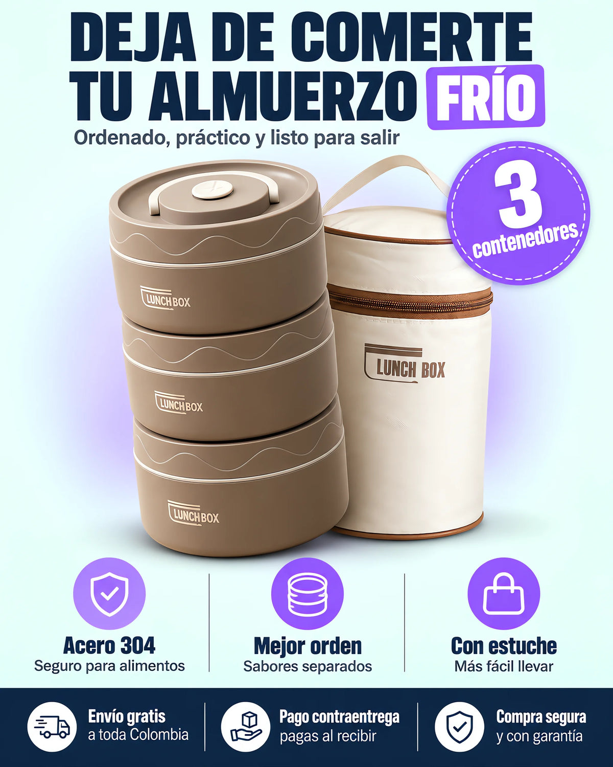 Lonchera Térmica en Acero Inoxidable 304: Comida Caliente en Todo Momento 🔥