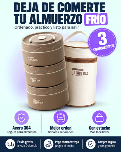 Lonchera Térmica en Acero Inoxidable 304: Comida Caliente en Todo Momento 🔥