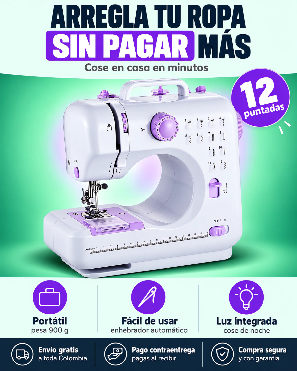 🧵 Maquina de Coser Multifuncional Portátil: Arregla tu ropa fácilmente y sin pagar