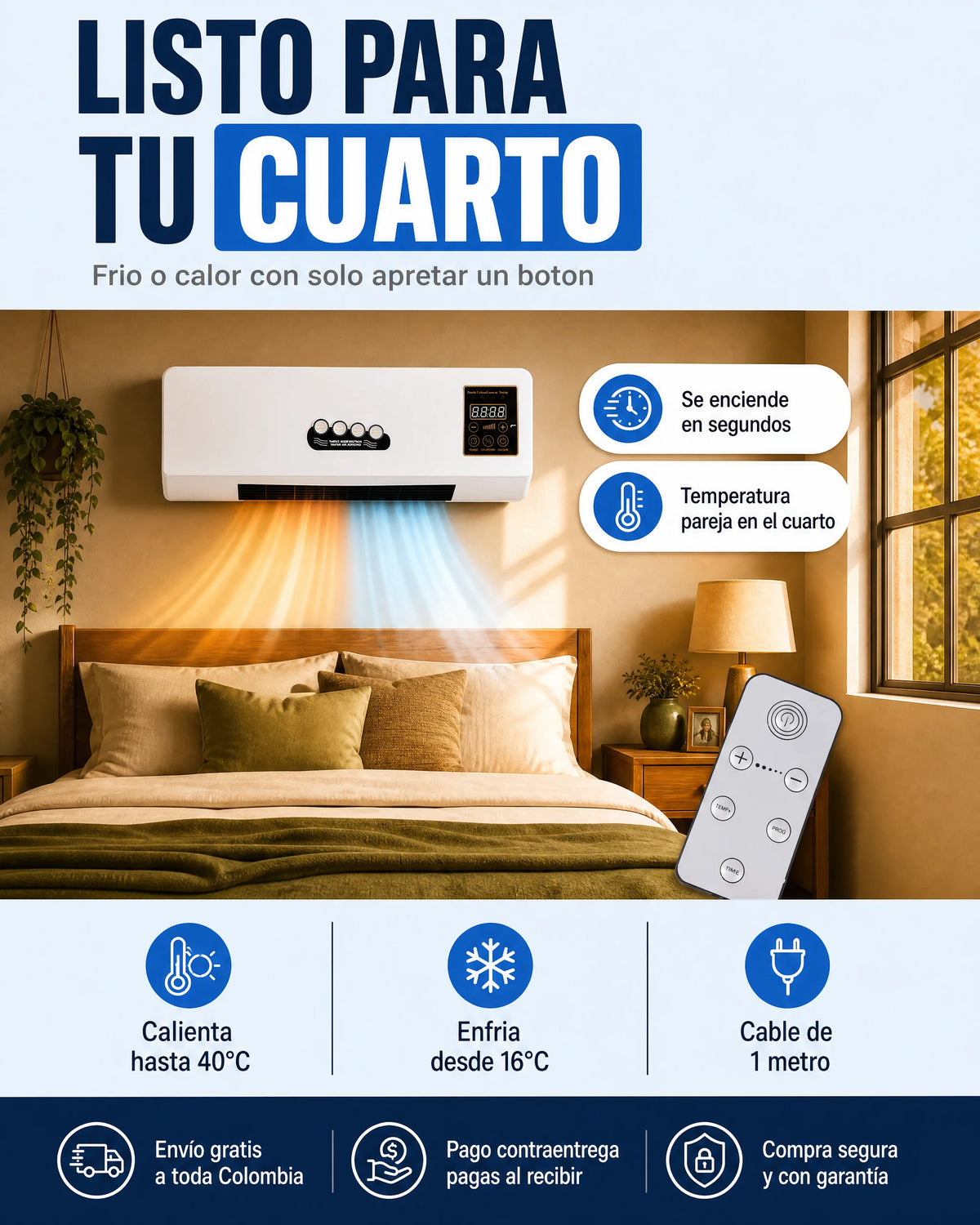 Aire Acondicionado Portatil Frio y Calor