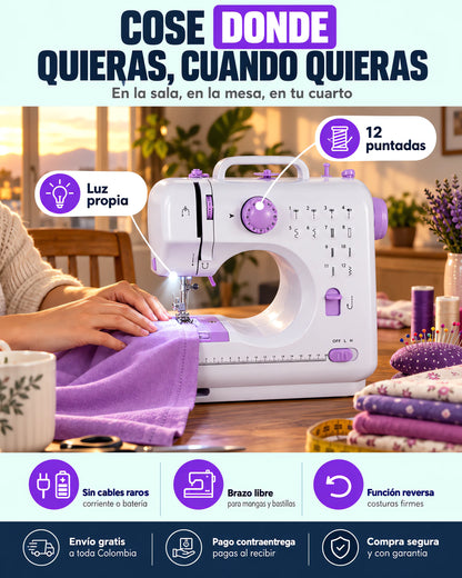 🧵 Maquina de Coser Multifuncional Portátil: Arregla tu ropa fácilmente y sin pagar