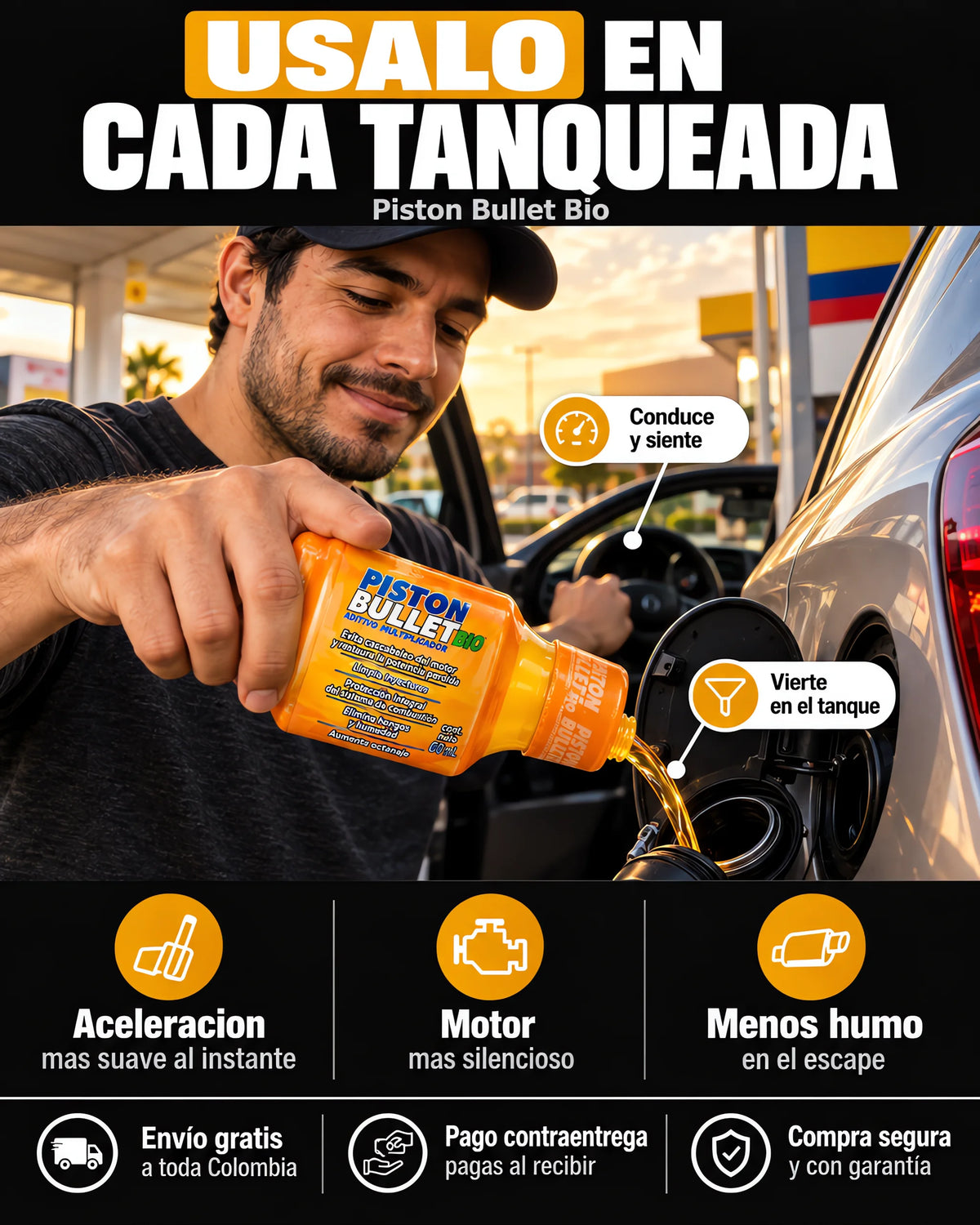 🔥 Combo x3 Piston Bullet Bio: Ahorra Gasolina en Cada Tanqueada