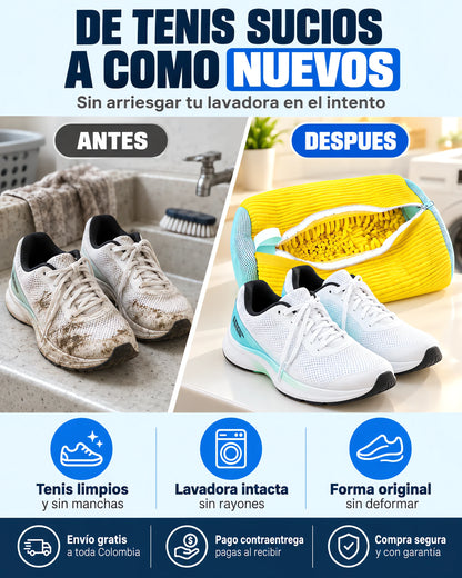 Funda MicroFibra Para Lavar Zapatos Sin Dañarlos 👟