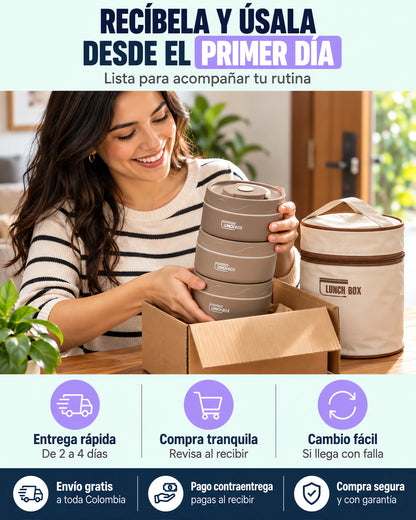 Lonchera Térmica en Acero Inoxidable 304: Comida Caliente en Todo Momento 🔥