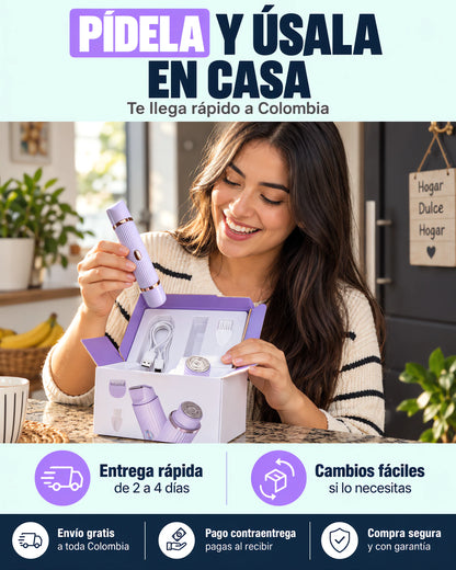 Depiladora Eléctrica 2 en 1 Recargable