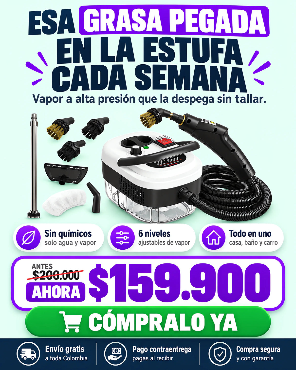 Limpiador a Vapor Presurizado