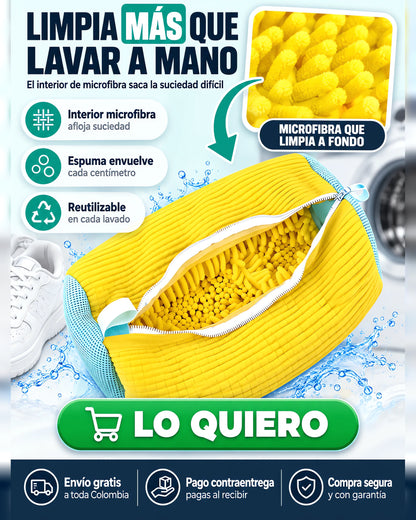 Funda MicroFibra Para Lavar Zapatos Sin Dañarlos 👟