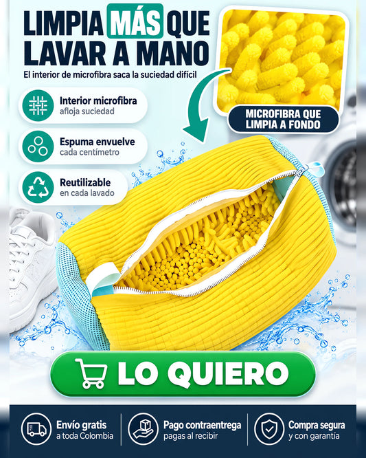 Funda MicroFibra Para Lavar Zapatos Sin Dañarlos 👟
